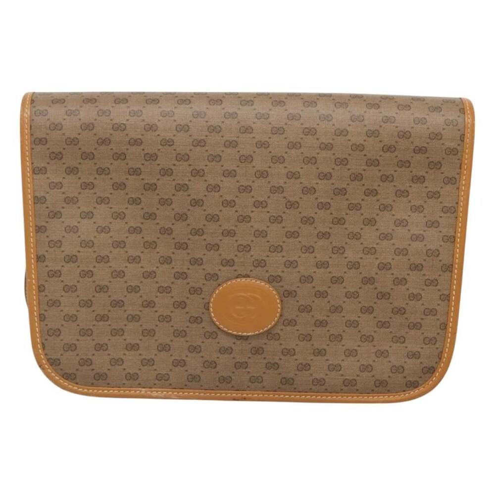 Gucci Micro GG Supreme Shoulder Bag Brown